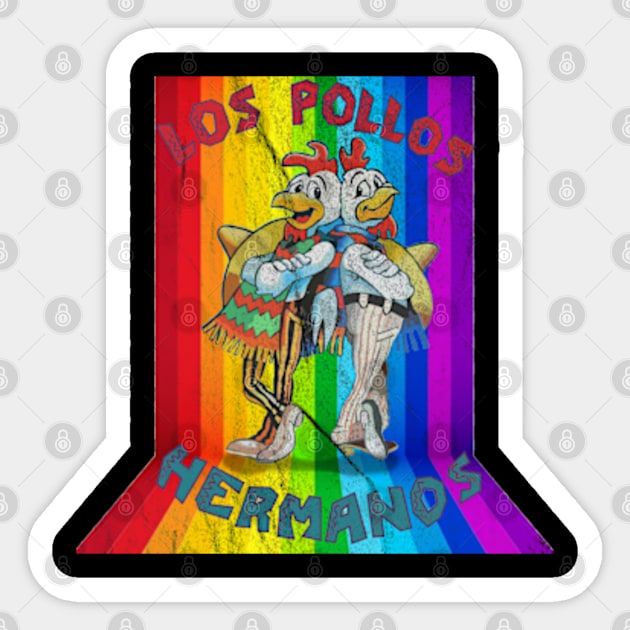 Los pollos hermanos || Vintage Sticker by Veljam